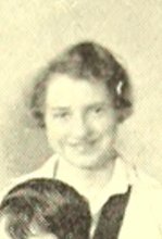 Louise Stinson in the Hockey Team photograph, 1928