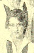 Dorothy Hilliard in the Hockey Team photograph, 1928