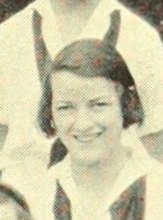 Katherine Lane in the Girls Basketball photograph, 1928
