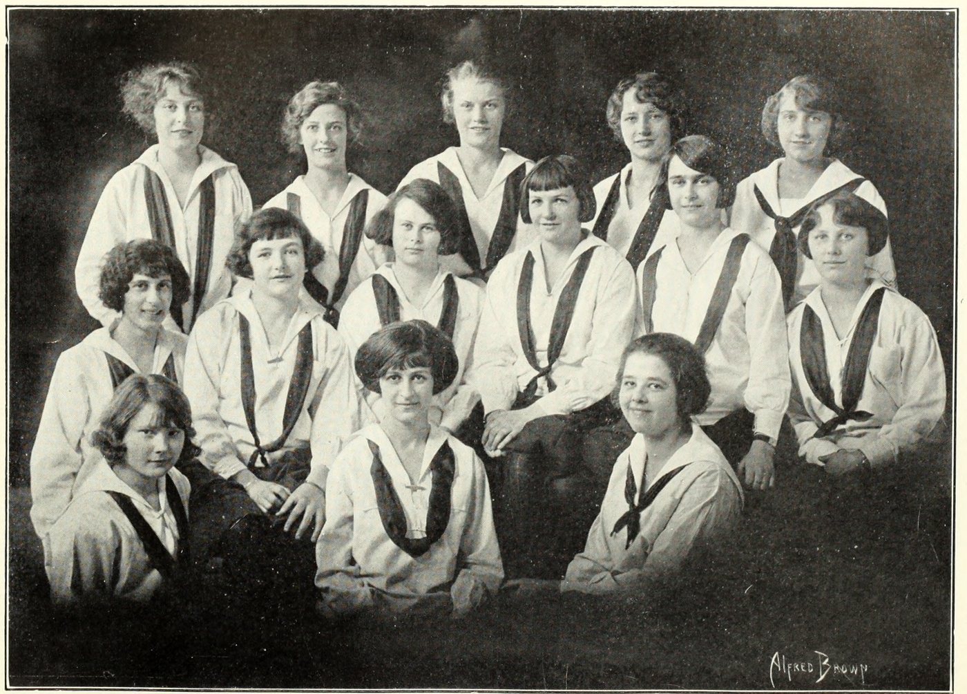 Girls Swimming Team, Brookline High School, 1923