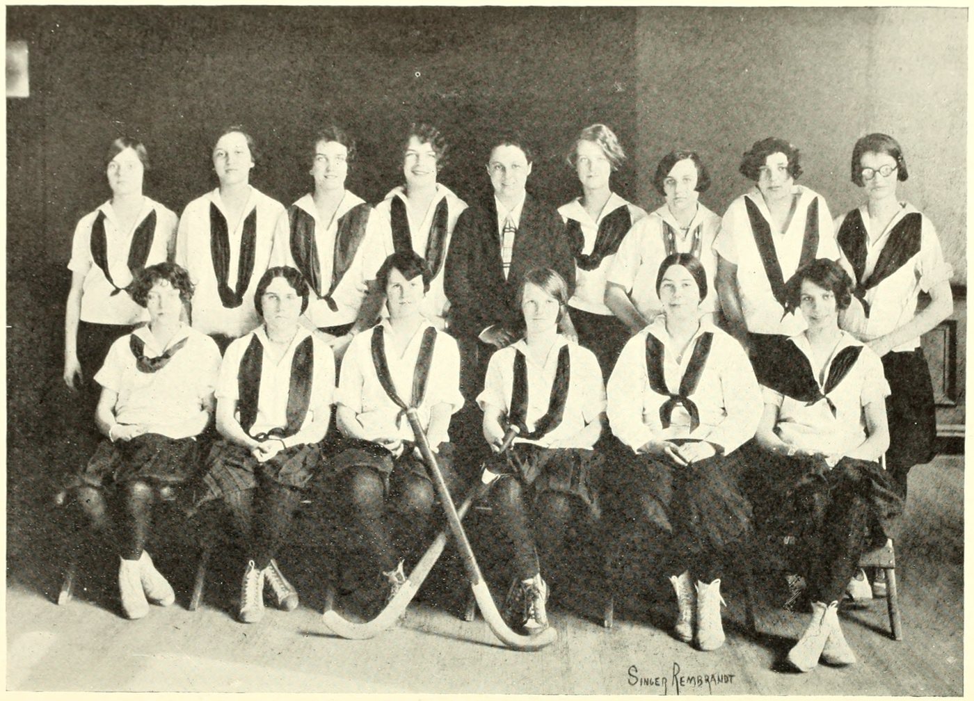 Girls Field Hockey, Brookline High School, 1926
