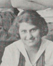 Esther Kurzman in the The Senior Basket Ball Team photograph, 1926