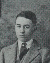 John Thomas Hughes in the Debating Team photograph, 1927