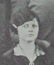 Eleanor B. Adams in the Klawhowjaha Bjustofe Club photograph, 1927