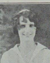 Elizabeth Margaret Cummings in the Senior Basketball Team photograph, 1927