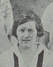 Lorraine Langley in the Senior Basketball Team photograph, 1927
