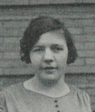 Mildred Alice Taylor in the Senior Swimming Team photograph, 1927