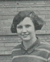 Louise Estelle Parker in the Senior Swimming Team photograph, 1927