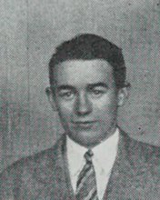 John Thomas Hughes in the Reception Committee photograph, 1928