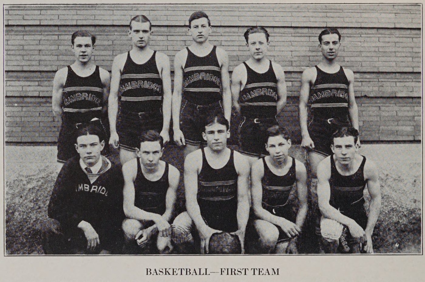 Basketball—First Team, Cambridge High and Latin School, 1929