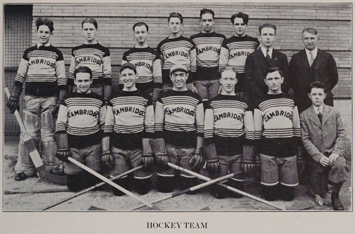 Hockey, Cambridge High and Latin School, 1929