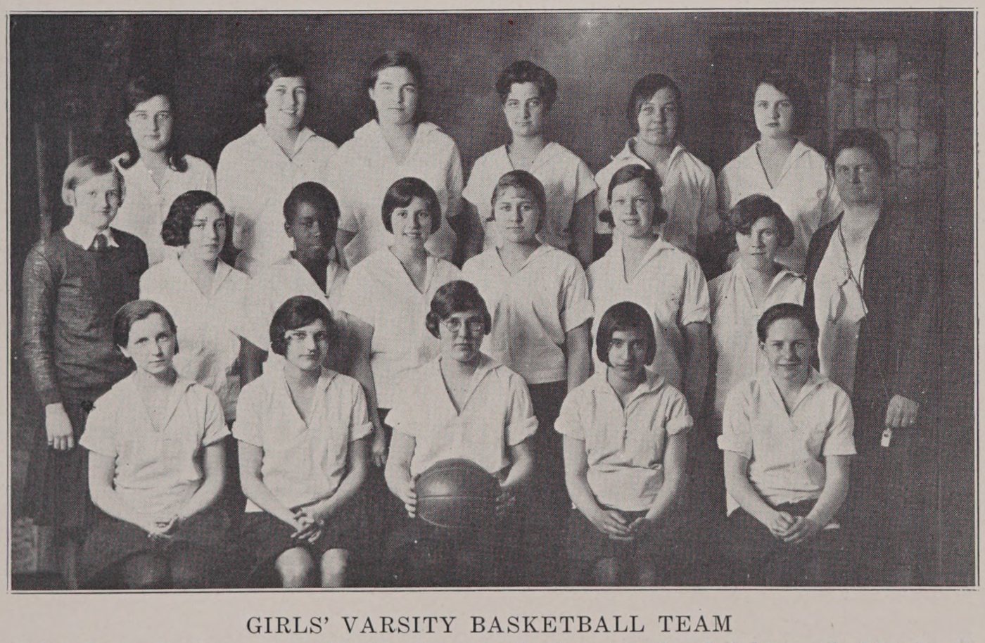Senior Girls Basketball Team, Cambridge High and Latin School, 1930