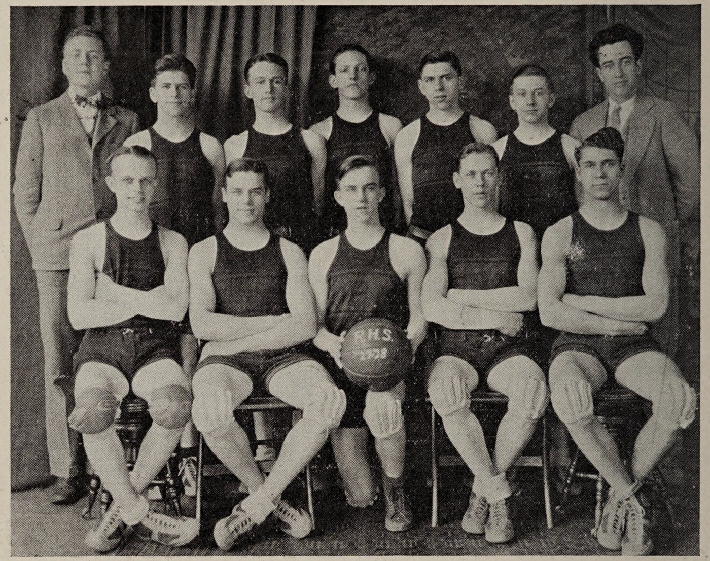 Reading High Basketball Team, Reading High School, 1928