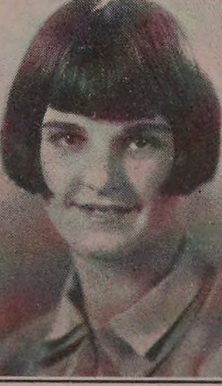 Yearbook portrait of Mildred Helen Hoar, Malden High School, class of 1927